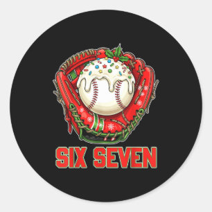 67 Ice Cream Drip Funny Six Seven Gen Alpha Christ Classic Round Sticker