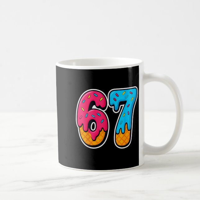 67 Ice Cream Drip Funny Six Seven Gen Alpha Meme S Coffee Mug (Right)