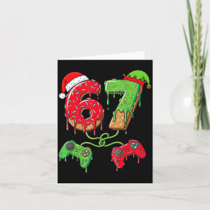67 Ice Cream Drip Gamer Six Seven Meme Christmas K Card