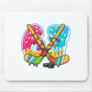 67 Ice Cream Drip Hockey Christmas Light  Mouse Mat