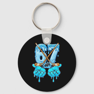67 Ice Cream Drip Hockey Gen Alpha Slang Six Seven Key Ring
