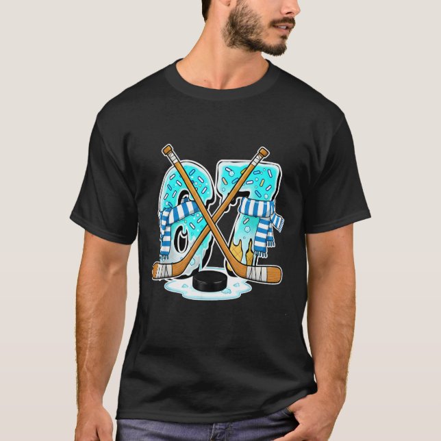 67 Ice Cream Drip Hockey Gen Alpha Slang Six Seven T-Shirt (Front)