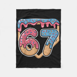 67 Ice Cream Drip Meme Baseball  Fleece Blanket