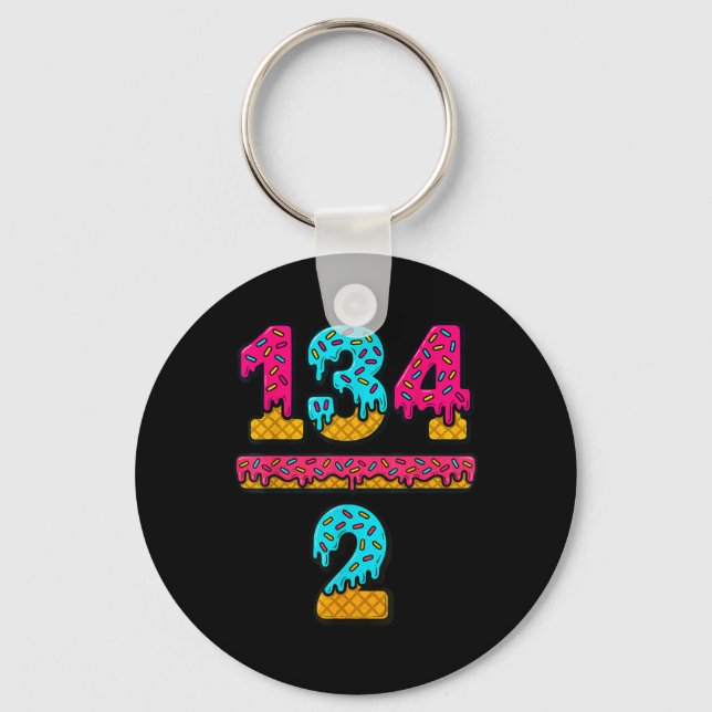 67 Ice Cream Drip Meme Division Math Teacher Gen A Key Ring (Front)