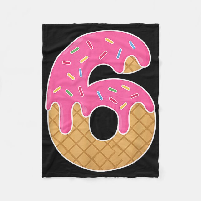 67 Ice Cream Drip Meme Funny 6 7 Halloween Costume Fleece Blanket (Front)