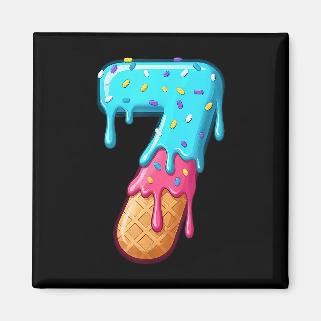 67 Ice Cream Drip Meme Funny 6 7 Halloween Costume Magnet (Front)