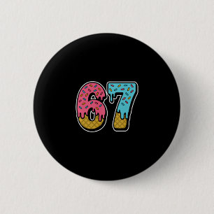 67 Ice Cream Drip Meme Funny Six Seven Gen Alpha S 6 Cm Round Badge