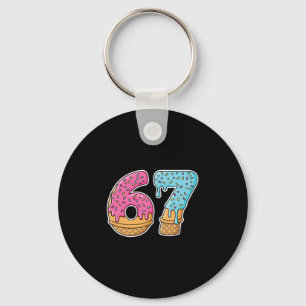 67 Ice Cream Drip Meme Funny Six Seven Gen Alpha S Key Ring