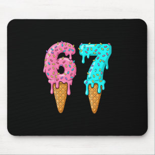 67 Ice Cream Drip Meme Funny Six Seven Gen Alpha S Mouse Mat