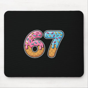 67 Ice Cream Drip Meme Funny Six Seven Gen Alpha S Mouse Mat