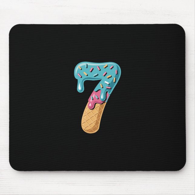 67 Ice Cream Drip Meme Funny Six Seven Matching Pa Mouse Mat (Front)
