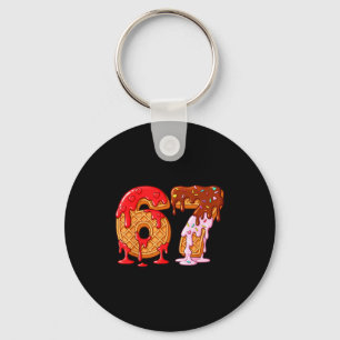 67 Ice Cream Drip Meme Funny Six Seven Valentine D Key Ring