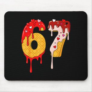 67 Ice Cream Drip Meme Funny Six Seven Valentine D Mouse Mat