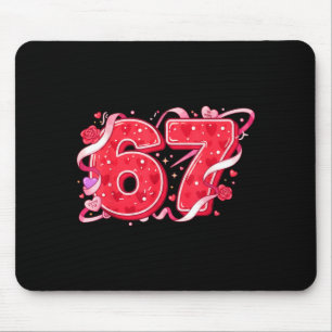 67 Ice Cream Drip Meme Funny Six Seven Valentine D Mouse Mat