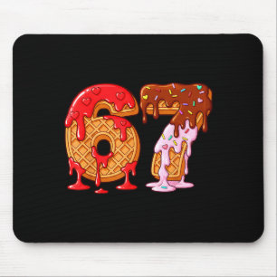 67 Ice Cream Drip Meme Funny Six Seven Valentine D Mouse Mat