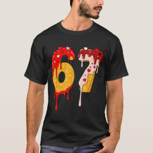 67 Ice Cream Drip Meme Funny Six Seven Valentine D T-Shirt