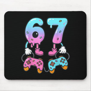 67 Ice Cream Drip Meme Gamer Six Seven Gen Alpha  Mouse Mat