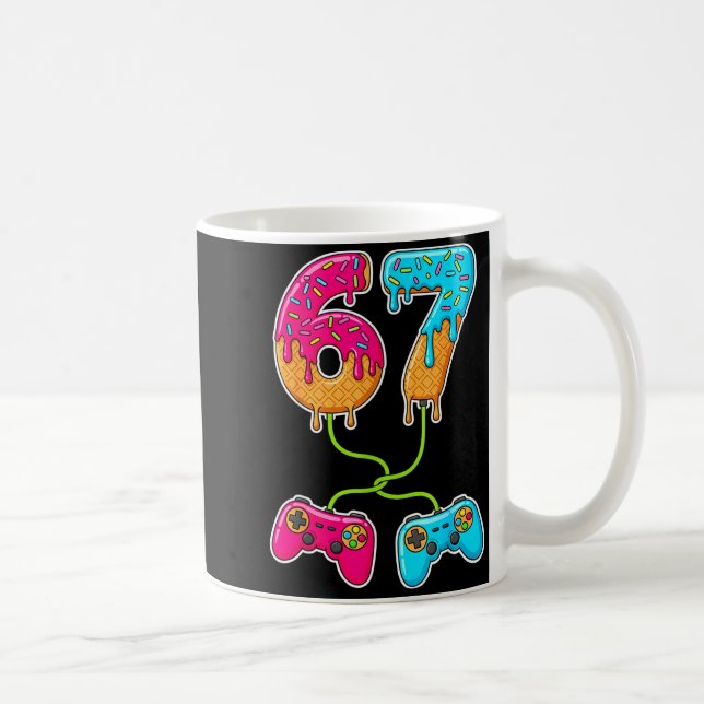 67 Ice Cream Drip Meme Gamer Six Seven Gen Alpha S Coffee Mug (Right)