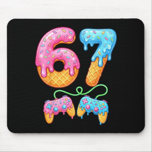 67 Ice Cream Drip Meme Gamer Six Seven Gen Alpha S Mouse Mat