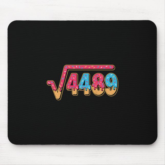 67 Ice Cream Drip Meme Math Teacher School Square  Mouse Mat (Front)
