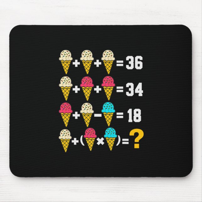 67 Ice Cream Drip Meme Order Of Operations Math Te Mouse Mat (Front)
