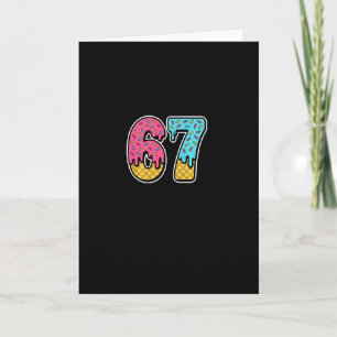 67 Ice Cream Drip Meme Six Seven Funny Gen Alpha D Card