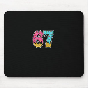 67 Ice Cream Drip Meme Six Seven Funny Gen Alpha D Mouse Mat