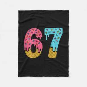 67 Ice Cream Drip Meme Six Seven Game Day (on Ck) Fleece Blanket