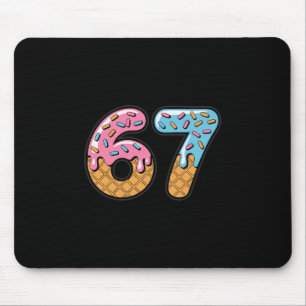 67 Ice Cream Drip Meme Six Seven Gen Alpha Slang 2 Mouse Mat