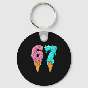 67 Ice Cream Drip Meme Six Seven Gen Alpha Slang Key Ring