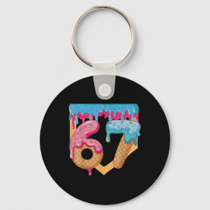 67 Ice Cream Drip Meme Six Seven Gen Alpha Slang _ Key Ring