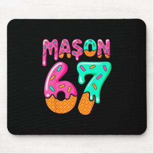 67 Ice Cream Drip Meme Six Seven Gen Alpha Slang M Mouse Mat