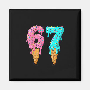 67 Ice Cream Drip Meme Six Seven Gen Alpha Slang Magnet