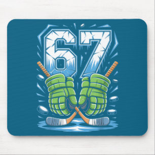 67 Ice Cream Drip Meme Six Seven Gen Alpha Slang Mouse Mat