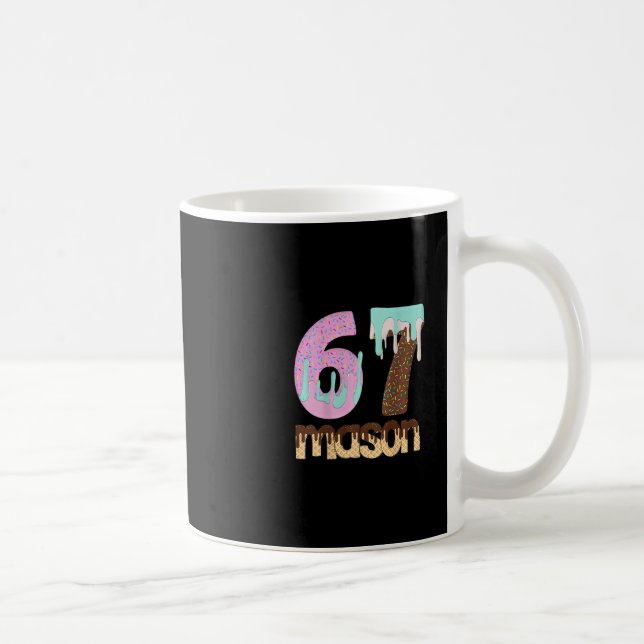 67 Ice Cream Drip Meme Six Seven Gen Alpha Slang T Coffee Mug (Right)