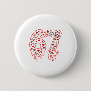 67 Ice Cream Drip Meme Six Seven Gen Alpha Valenti 6 Cm Round Badge