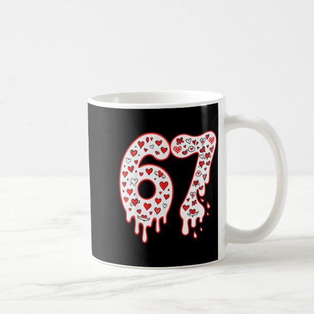 67 Ice Cream Drip Meme Six Seven Gen Alpha Valenti Coffee Mug (Right)