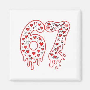 67 Ice Cream Drip Meme Six Seven Gen Alpha Valenti Magnet