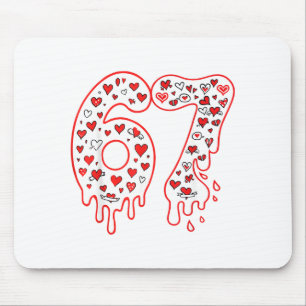 67 Ice Cream Drip Meme Six Seven Gen Alpha Valenti Mouse Mat