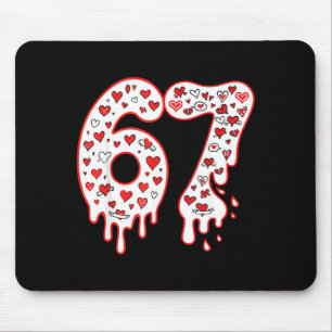 67 Ice Cream Drip Meme Six Seven Gen Alpha Valenti Mouse Mat