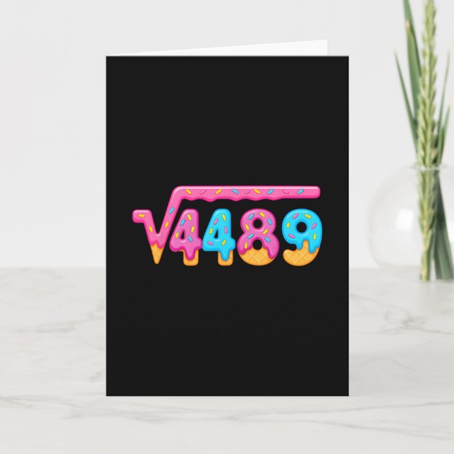 67 Ice Cream Drip Meme Square Root 4489 Gen Alpha  Card (Front)