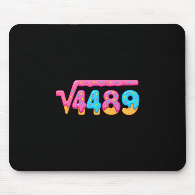 67 Ice Cream Drip Meme Square Root 4489 Gen Alpha  Mouse Mat (Front)