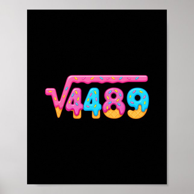 67 Ice Cream Drip Meme Square Root 4489 Gen Alpha  Poster (Front)
