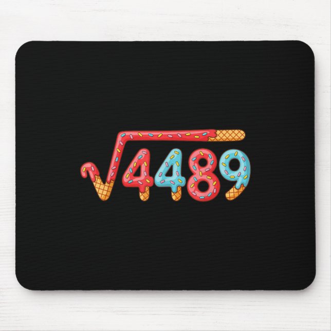 67 Ice Cream Drip Meme Square Root 4489  Mouse Mat (Front)