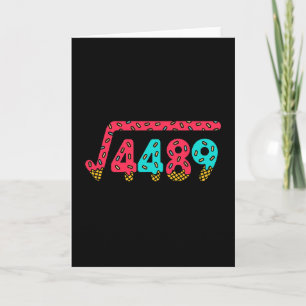 67 Ice Cream Drip Meme Square Root 4489 Slang Math Card