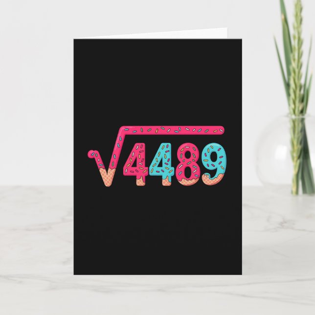 67 Ice Cream Drip Meme Square Root 4489 Slang Math Card (Front)