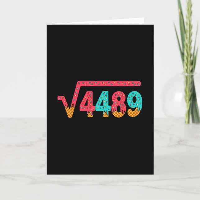 67 Ice Cream Drip Meme Square Root 4489 Slang Math Card (Front)