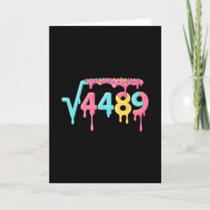 67 Ice Cream Drip Meme Square Root 4489 Slang Math Card
