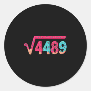 67 Ice Cream Drip Meme Square Root 4489 Slang Math Classic Round Sticker