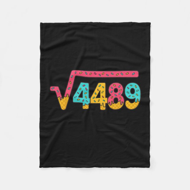 67 Ice Cream Drip Meme Square Root 4489 Slang Math Fleece Blanket (Front)